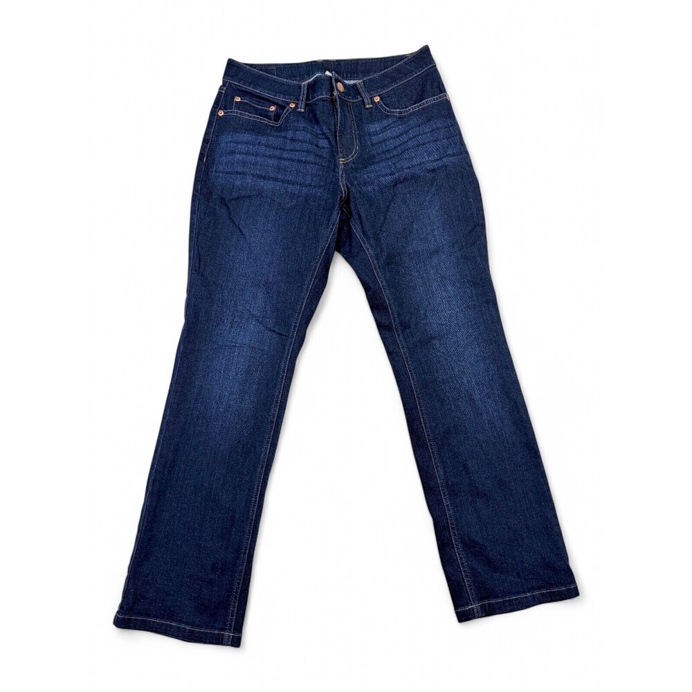 L.L. Bean Women's‎ Straight Leg Jeans Size 8 Dark Wash